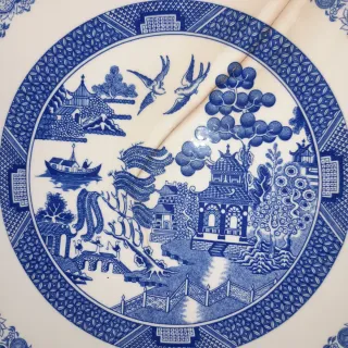 Plato antiguo porcelana inglésa Willow