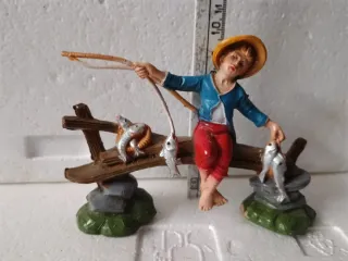 Diorama presepe vintage pescatore