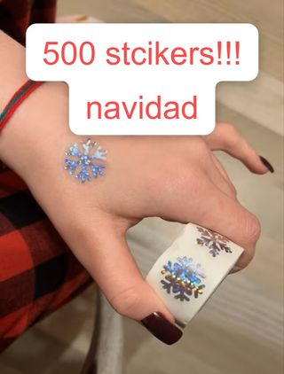 500 Stickers navidad copitos o regalo