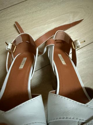 Sandalias Geox Blancas Tacón Madera