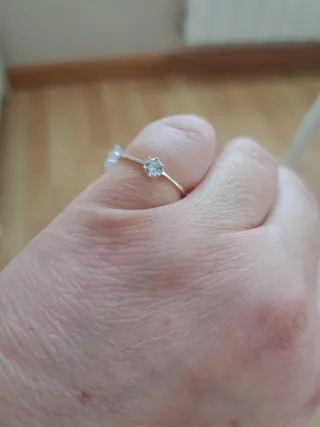 Anillo plata con circonita