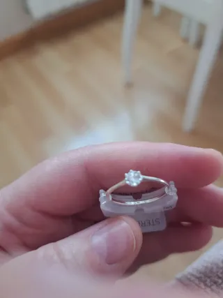 Anillo plata con circonita