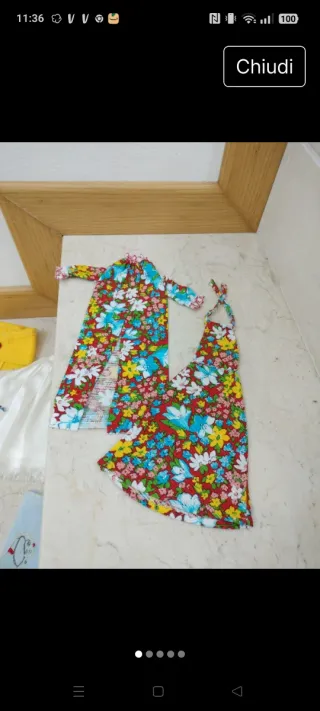 Completo Barbie floreale vintage