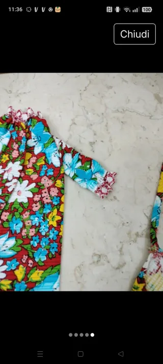 Completo Barbie floreale vintage