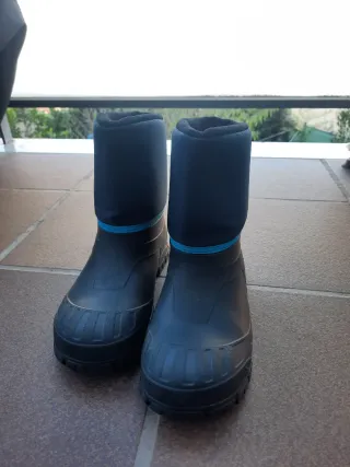 Botas de Nieve Quechua Negras y Azules