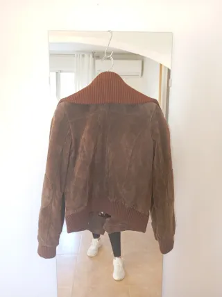 Chaqueta de ante marrón