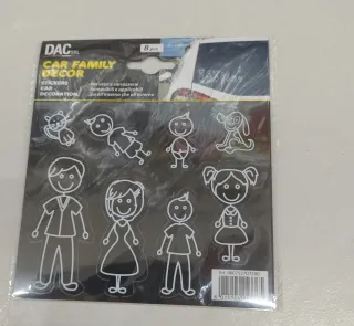 Sticker Famiglia Auto Camper 8 Pezzi