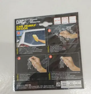 Sticker Famiglia Auto Camper 8 Pezzi