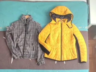 Lote 2 chaquetas gris y amarilla
