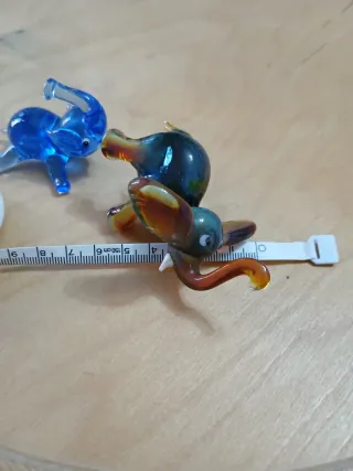 2 Elefantini in vetro di Murano