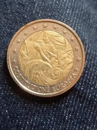 Moneta 2 Euro Costituzione Europea 2005