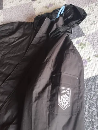 Chaqueta de nieve negra hombre