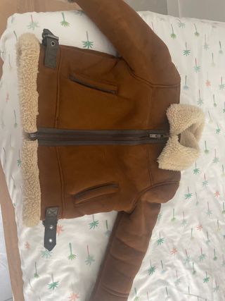 Abrigo niño marrón con borreguito 6 años
