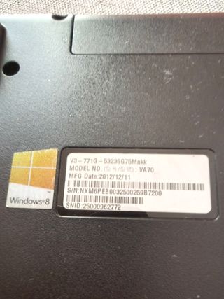 Portátil Acer 17 Negro/Plata