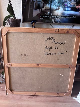 Pintura abstracta de artista francés año 1993