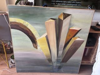 Pintura abstracta de artista francés año 1993