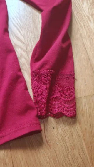 Camiseta manga larga encaje talla M