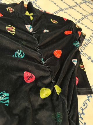 Vestido Bimba y Lola Terciopelo Negro Multicolor