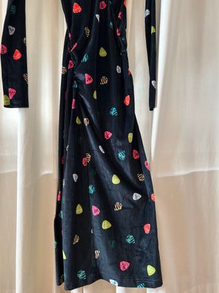 Vestido Bimba y Lola Terciopelo Negro Multicolor
