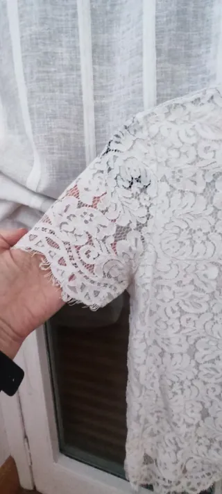 Camiseta Pimkie encaje blanca