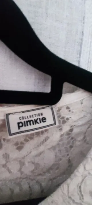 Camiseta Pimkie encaje blanca