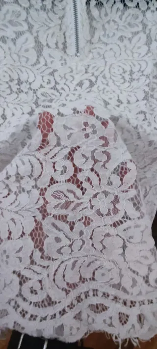 Camiseta Pimkie encaje blanca