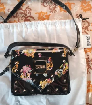 Borsa Versace Jeans Couture nera floreale