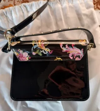 Borsa Versace Jeans Couture nera floreale