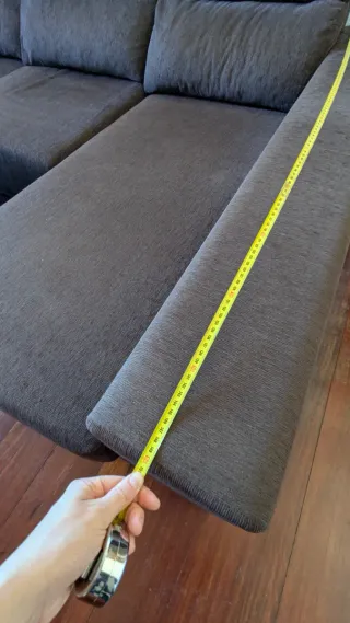 Sofá chaise longue marrón extensible