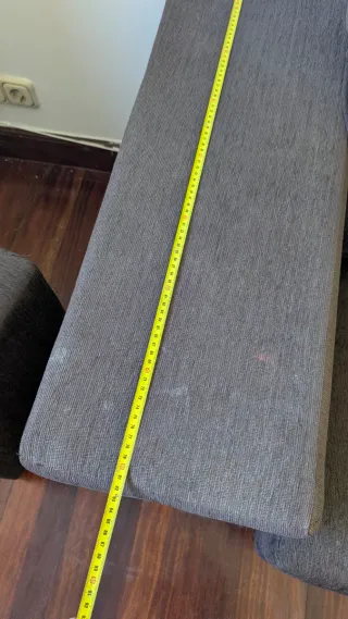 Sofá chaise longue marrón extensible