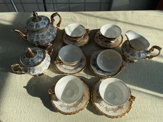 Servizio da tè Bavaria porcellana oro