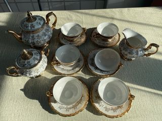 Servizio da tè Bavaria porcellana oro