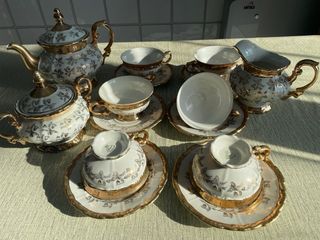 Servizio da tè Bavaria porcellana oro