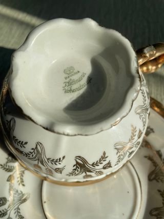 Servizio da tè Bavaria porcellana oro