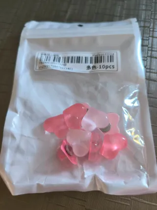 10 Imanes Corazón Rosa