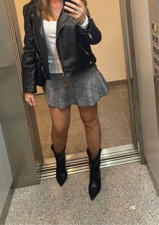 Falda pantalón cuadros Stradivarius Talla M