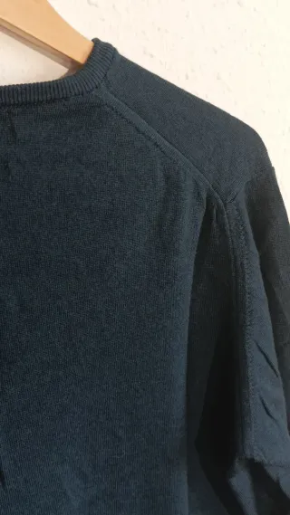 Jersey Zara cuello pico azul marino Talla L