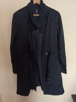 Gabardina Mango Negra Talla M