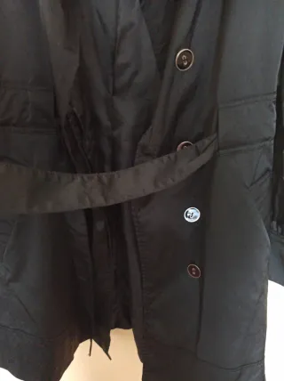 Gabardina Mango Negra Talla M