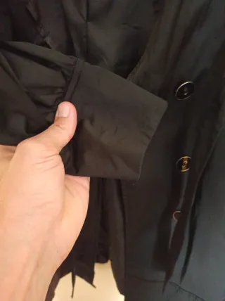 Gabardina Mango Negra Talla M