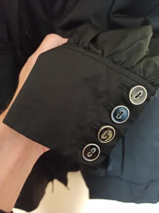 Gabardina Mango Negra Talla M