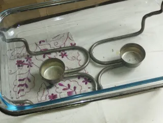 Bandeja calienta platos metálica