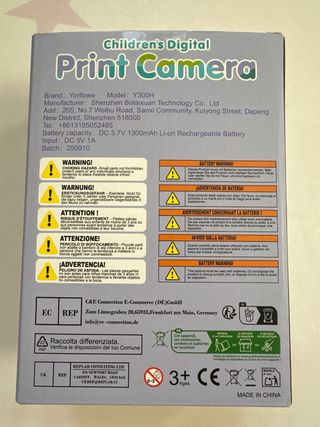 Cámara Infantil Yorfowe que Imprime Fotos