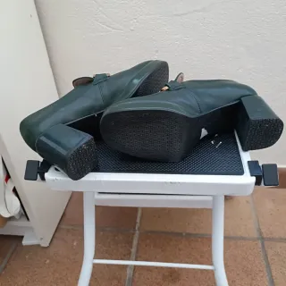 Zapatos Hispanitas Tacón Verde Oscuro