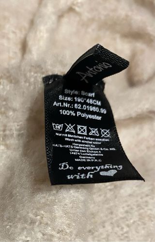 Lote 2bufandas+cuello, beige, marrón, color piedra