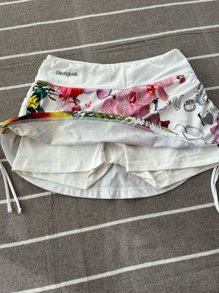 Falda Desigual Talla S Estampado Floral