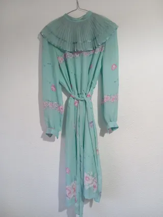 Vestido vintage gasa años 60-70