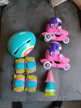 Patines Talla 26-28 + Casco y Protecciones