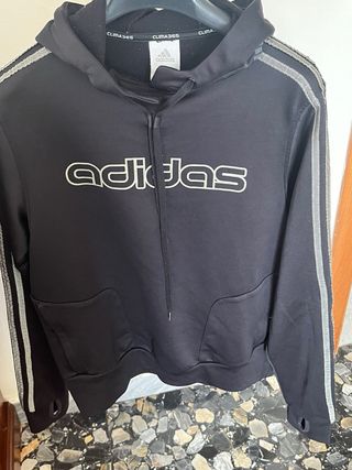 Felpa Adidas Nera con Logo