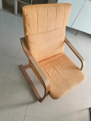 Mecedora Ikea Madera Naranja